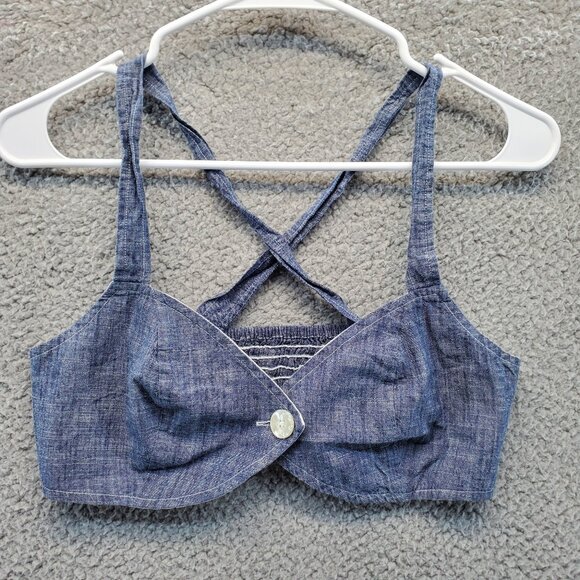 Urban Outfitters Tops - Urban Outfitters Halter Crop Top  Women's Blue Size XS